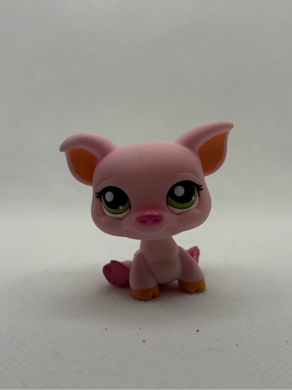 Littlest Pet Shop #1781 - Pink Pig Green Eyes LPS Hasbro Authentic 2005